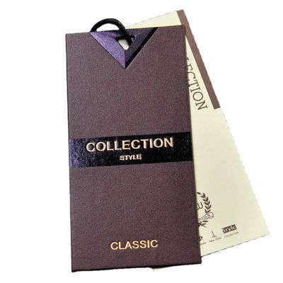 La corda CMYK del prodotto dell'abito ha personalizzato Hang Tag Custom Logo