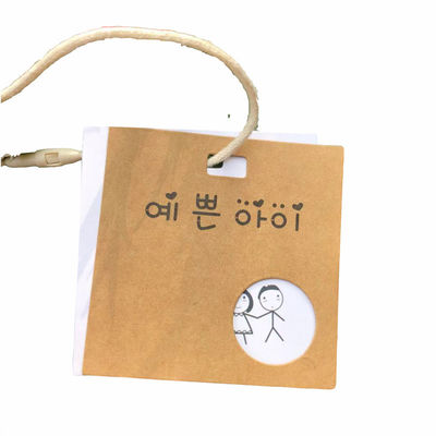 Hangtag personale cartone amichevole CMYK 4C di Kraft del regalo di Eco