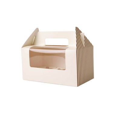Colore su ordinazione riciclato di 400gsm FBB Mini Cake Box With Handle