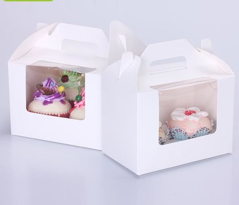 Colore su ordinazione riciclato di 400gsm FBB Mini Cake Box With Handle