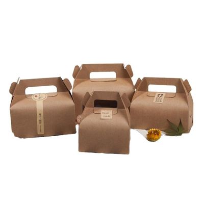Scatole di imballaggio per alimenti di abitudine di altezza 8cm del forno del dolce con la maniglia