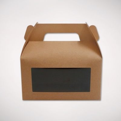 Scatole di imballaggio per alimenti di abitudine di altezza 8cm del forno del dolce con la maniglia