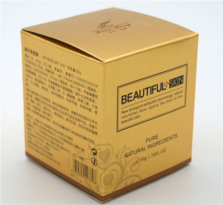 Imballaggio eliminabile di colore 325g Art Paper Box Cosmetic Gift dell'oro