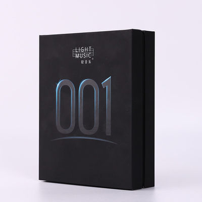 Il nero squisito di lusso Matte Men Gift Boxes Lid di rettangolo e base