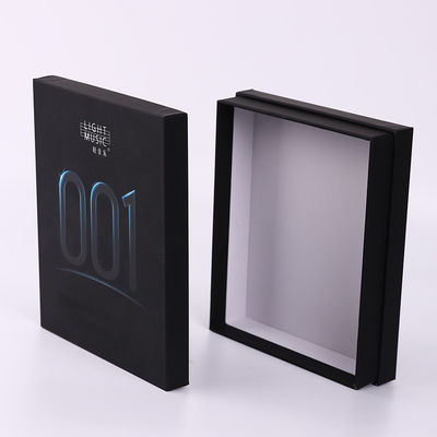 Il nero squisito di lusso Matte Men Gift Boxes Lid di rettangolo e base