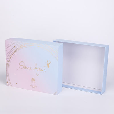 300gsm blu rosa Art Paper Custom Luxury Apparel inscatola la timbratura calda