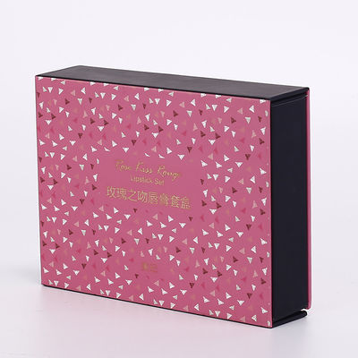 L'imballaggio rosa personale del regalo della stagnola di oro di CMYK inscatola il coperchio magnetico