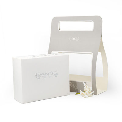 Coperchio e contenitori di imballaggio bassi del regalo di carta kraft di 150gsm con la manica della maniglia