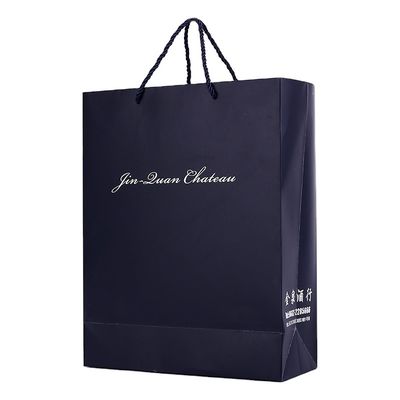 Logo Matt Varnish Printable Paper Bags su ordinazione eliminabile con la maniglia