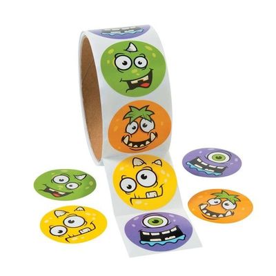 PMS del regalo di Natale di Diy che imballa l'etichetta del fumetto dei bambini delle etichette degli autoadesivi