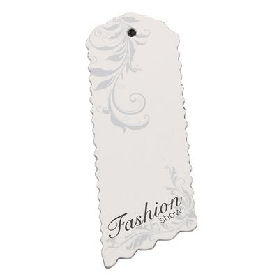 Il rettangolo ha impresso il cartone inciso di Logo Recycled Hang Tag 300gsm