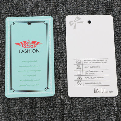 Il rettangolo ha impresso il cartone inciso di Logo Recycled Hang Tag 300gsm