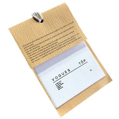 Abbigliamento ondulato Hang Tag With String personale di carta iridescente