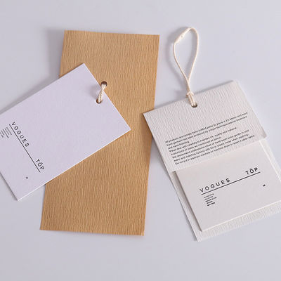 Abbigliamento ondulato Hang Tag With String personale di carta iridescente