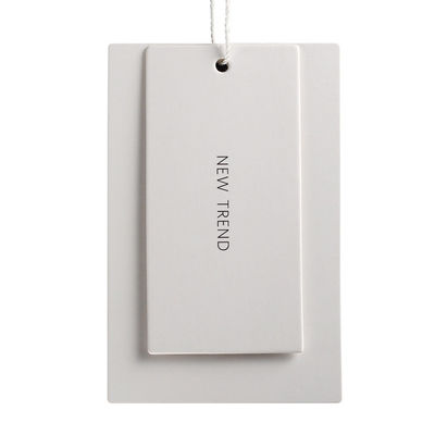Logo di carta duplex bianco del cliente di Matte Varnishing Garment Swing Tags