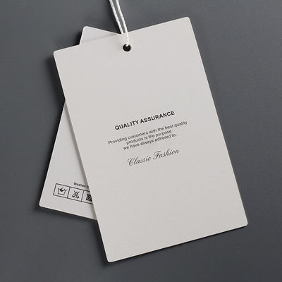 Logo di carta duplex bianco del cliente di Matte Varnishing Garment Swing Tags