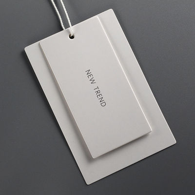 Logo di carta duplex bianco del cliente di Matte Varnishing Garment Swing Tags