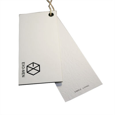Carta kraft incisa Hang Tags With String su ordinazione di logo 350g