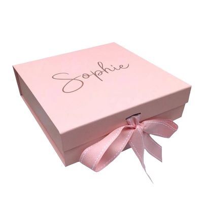 Contenitori di imballaggio rosa del regalo di CMYK con il nastro