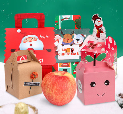 Contenitore d'imballaggio amichevole di regalo CMYK Candy di Natale di Eco con la maniglia