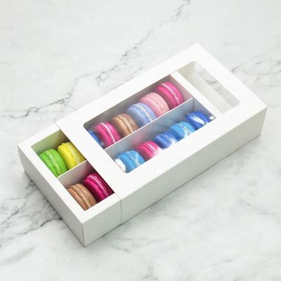 scatole su ordinazione di imballaggio per alimenti dell'OEM Macaron con la chiara finestra