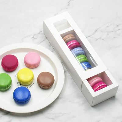 scatole su ordinazione di imballaggio per alimenti dell'OEM Macaron con la chiara finestra